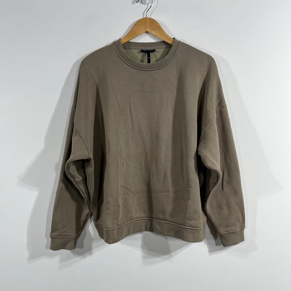 Cozy Earth Lounge Neutral Bamboo Pullover Crewneck Sweatshirt Brown Womens XL